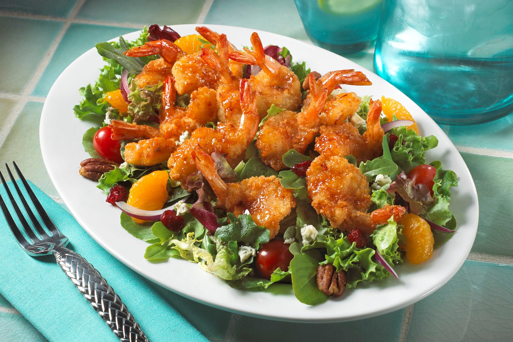 crispy-shrimp-salad-recipe-features-shrimp-nuts-veggies-and-cheese