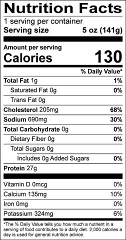 Nutrition facts